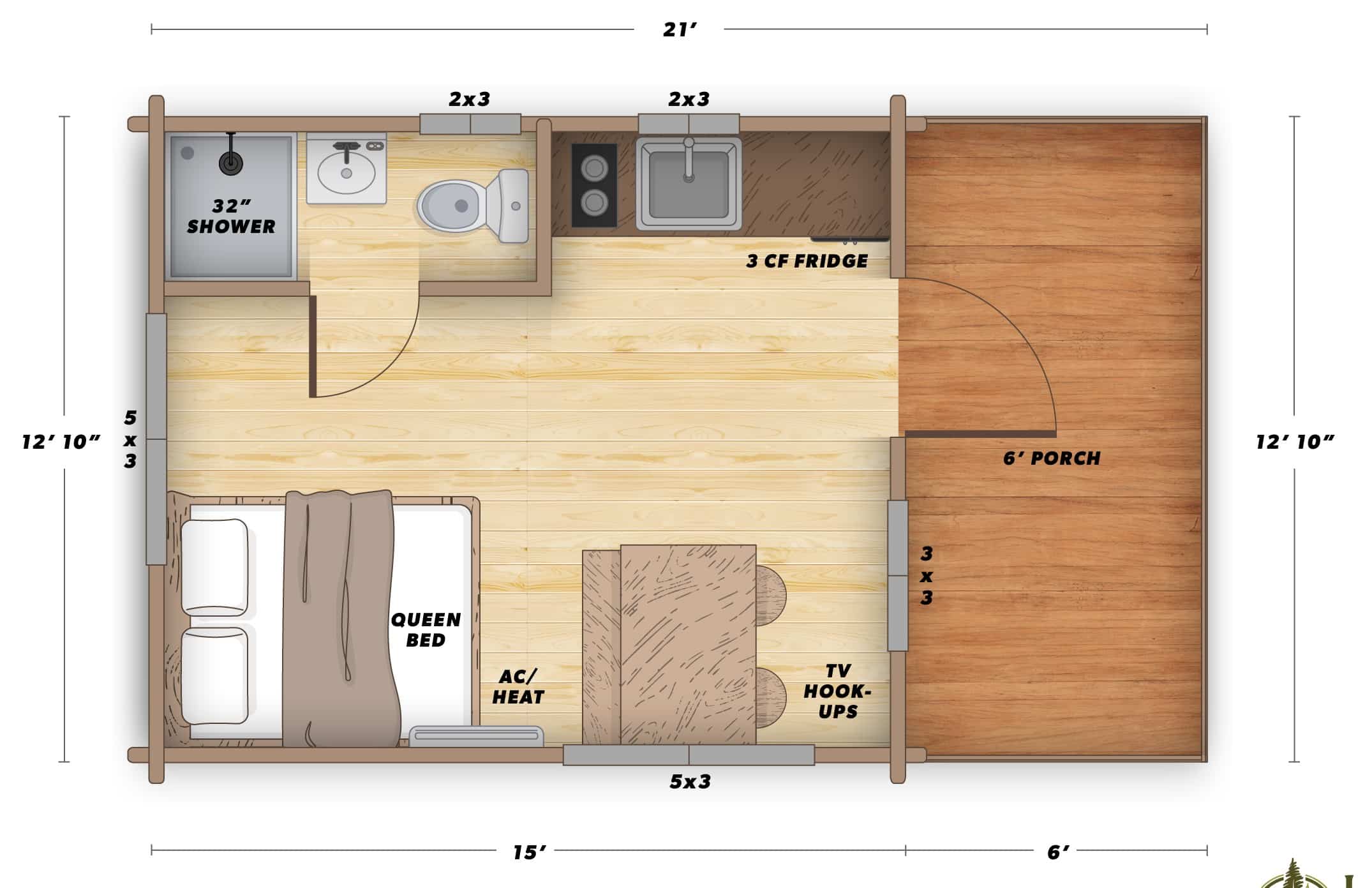 One Roomer with Bathroom
