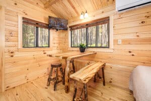 Lancaster Cabins - One Roomer Model Log Cabin - Dining Area